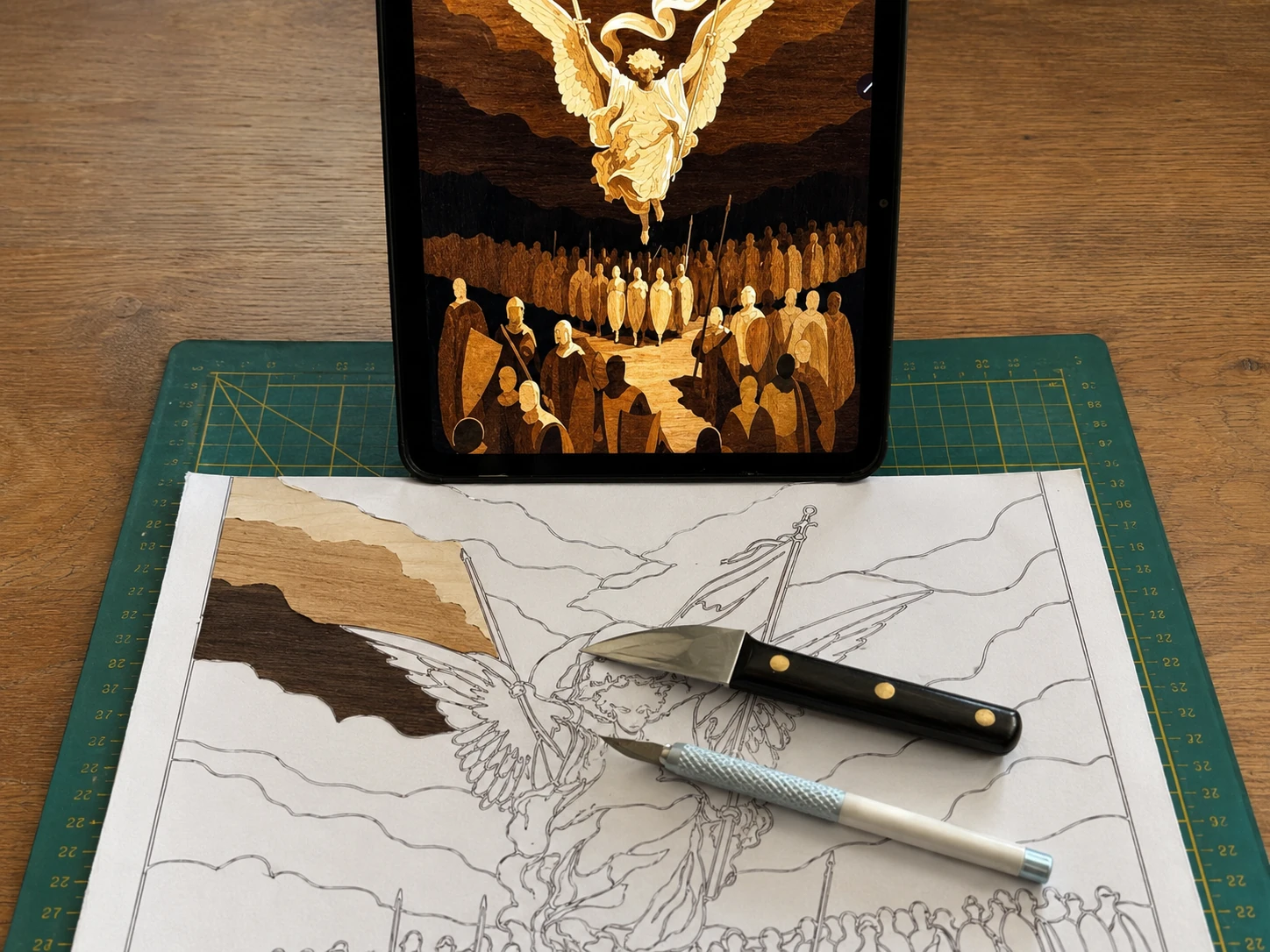 Travail de marqueterie
