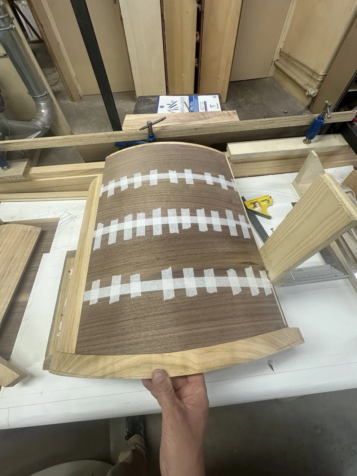 Veneering work